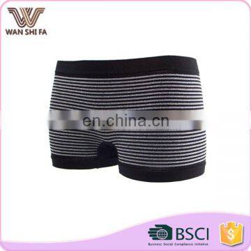 Breathable Cross Stripe Printed High Waist Comfortable Underwear Panties photo-2