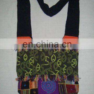 Future College Girls Crossbody Stone Wash Hippie Hobo Bag Cotton photo-2