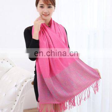 Fashion Paisley 100% Cotton Jacquard Minority Style Women Shawl Scarf photo-2