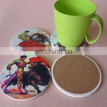 Table Decoration Cork Backed Ceramic Coaster With Sublimation Logo photo-2
