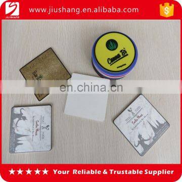 Custom absorbent disposable cardboard coasters in cheap price