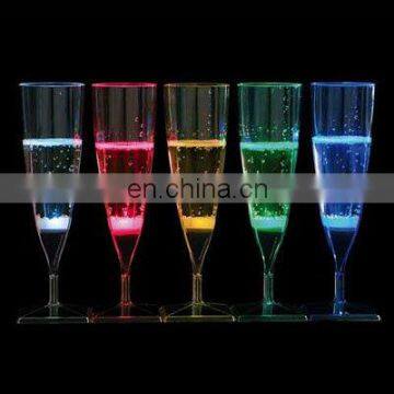 plastic champagne glass/led liquid activated glass/tulip-shaped champagne glass