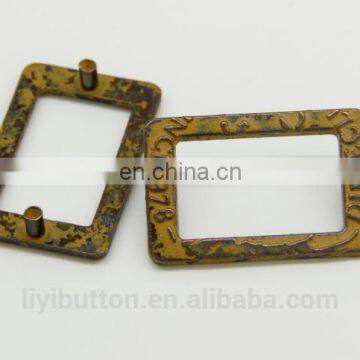 Colorful Custom Metal Label With Antique Painted Color Metal Logo Plate for Jeans photo-3