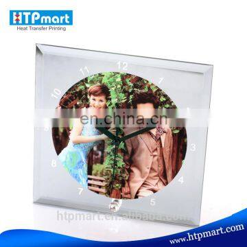 Hot Selling Sublimation Mirror Glass Clock Photo Frame- Square of Good Price