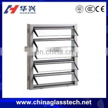 CE certificate single tempered glass thermal break /normal aluminum alloy frame shandong jalousie window manufacturer