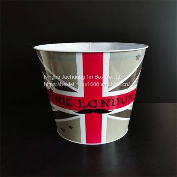 Red Tin Pails Thickness 0.35mm Rustic Tin Buckets photo-3