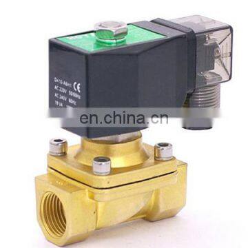 GOGO 2 way electric Brass water solenoid valve ZERO pressure start G1/2" Orifice 15mm NC with plug type NBR seal