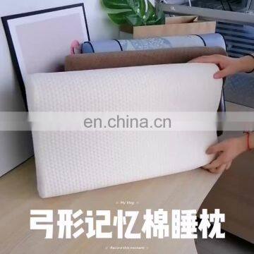 Manufacturer wholesale customized pillow slow rebound memory foam arched pillow  memory neck pillow for sleeping