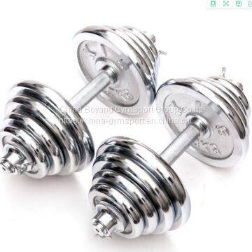 China Factory Gym Adjustable Electroplated Steel Dumbbel photo-2