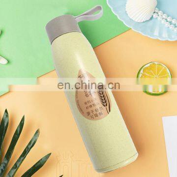 350ml Oem Cheap Plastic Wheat Straw Sport Water Cup Bottles With Handle photo-6