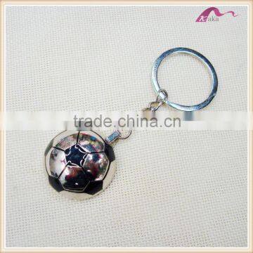 3D Metal Enamel Football Keychain Ring