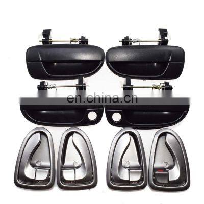New Black Outside Silver Inside Door Handles Set 8PCS For Hyundai ACCENT 00-06