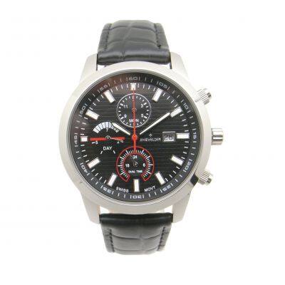 Stainless Steel Chronograph Watches Man Genuine Leather Multi-Function Watch photo-4
