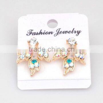 Fashional Hollow out Stud earrings Three parts Arete para dama Charmming Linda Bella plated gold well