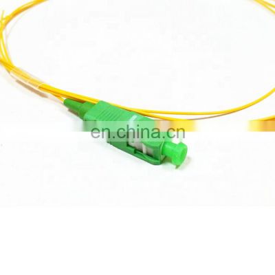 SC APC Single mode 0.9mm FTTH Fiber Optic Pigtail 1mg657a1 singlemode fiber pigtail