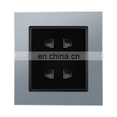 AU Standard Pop Socket 2 Pin The Wall Socket Aluminum Alloy Panel 86*86mm Sockets and Switches Electrical 16A photo-2