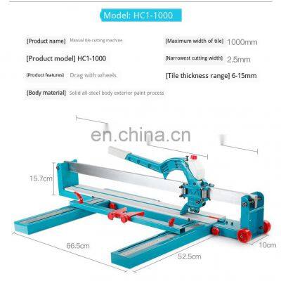 Hand Tile Cutter Machine With Laser 800mm/1000mm/1200mm/1600mm/1800mm Manual Tile Cutter High Precision Laser