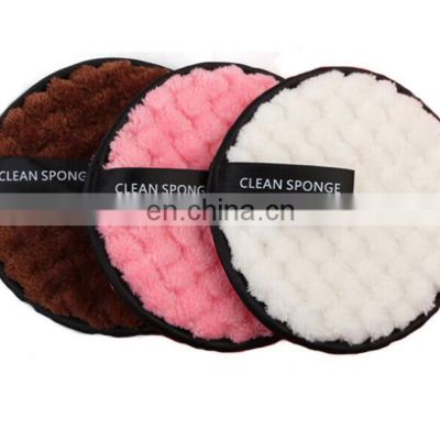 Coral velvet deep cleansing  beauty super fiber makeup cloth super fiber sponge makeup remover pad