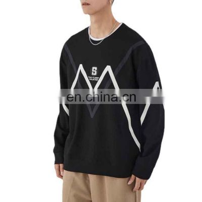 wholesale printed embroidery logo design plain sweatshirt custom design men clothing in winter