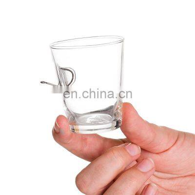 2oz Hand Blown Handmade Embedded Original Real 0.308 Bullet Shot Glass For Gift