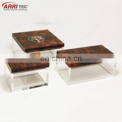 3 Sets Printed Perspex Jewelry Box Plexiglass Acrylic Rectangle Box photo-3