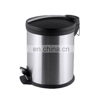 3L 5L 12L Trash Can Household Bathroom Kitchen Trash Bin Stainless Steel 410  Dustbin