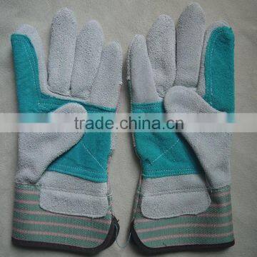 cow spilt leather industrial working gloves safety mechanic gloves for workers