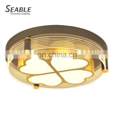 Personality Fashion Decoration Indoor Acrylic Bedroom 36W 48W Modern Black Gold LED Ceiling Light