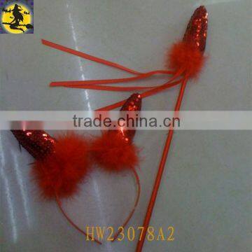 Popular Kids Red Cattle Ear Headband Set