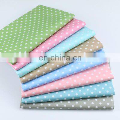 6mm aquamarine dot cotton printed polka dot fabric wholesale children's bag fabric edge pure cotton fabric