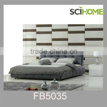 scihome home cheap modern grey leather bedroom furniture set for adults