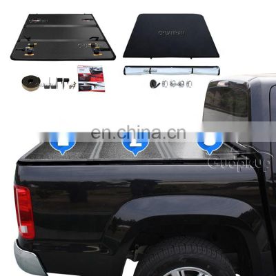 pick up truck bed Cover Hard tri folding Aluminum Tonneau Cover for tacoma bt-50 amarok