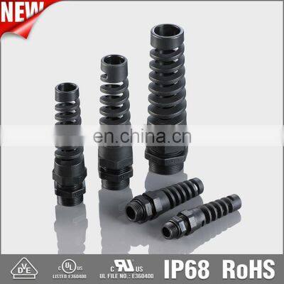 High Quality Watertight Nylon Flexible Spiral Cable Gland With Strain Relief photo-5