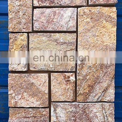 Luxury Best Maker Quartzite Exterior Garden Color House Real Stacked Stone Wall Cladding Tiles Natural Panel Exterior