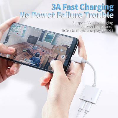 Factory Price 2in1 USB 3.1 Type C To 3.5mm Audio Headphone Jack Aux Adapter Splitter Charging Cable DAC Chip