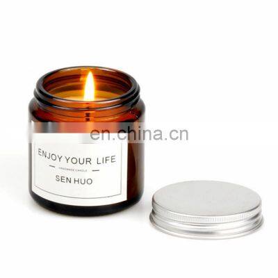 Supplies Wholesale Glass Candles Jar 100% Natural Soy Wax Private Label Luxury Fragrance Scented Candle With Tin Lid
