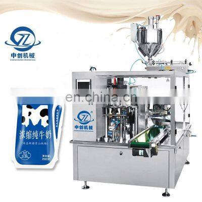 Coffee Milk Packaging Premade Bag Fruits Juice Tomato Paste Pouch Filling Doypack Packing Machine De Remplissage Liquide