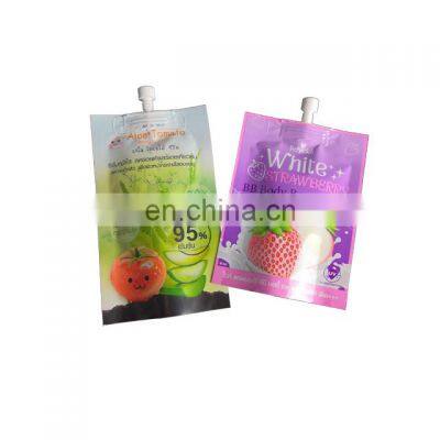 China Manufacturer Custom Cosmetic Foil Sachet Cream Sample Packaging Bag Shaped Spout Pouch photo-2
