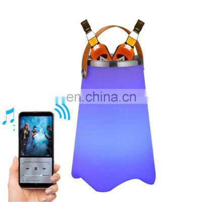 color changing wireless Fashion party big speaker rechargeable cordless Portable plastic music speaker with led lighting