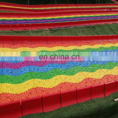 Outdoor Park Rainbow Slide Adults Plastic Slide for sale