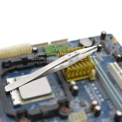 Ceramic Interchangeable Tweezers High Temperature and Anti-static Stainless Steel Flying Wire Tweezers High Precision Elbow photo-3