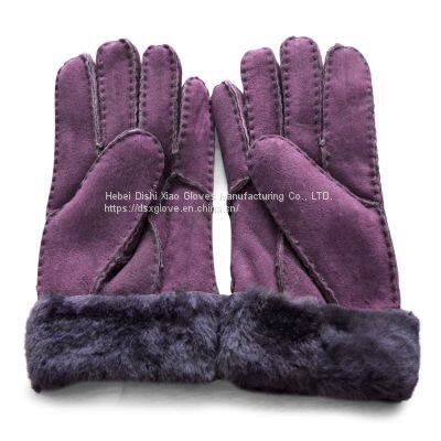 Winter Gloves Real Australia Double Face Sheepskin Ladies Sheepskin Leather Gloves for Women photo-4