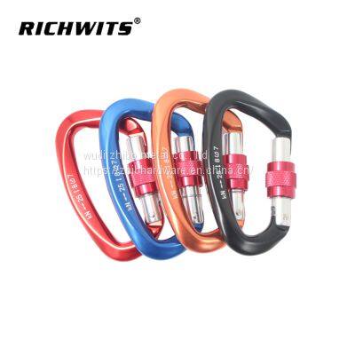 7075 aluminum alloy carabiner 25KN rock climbing buckle