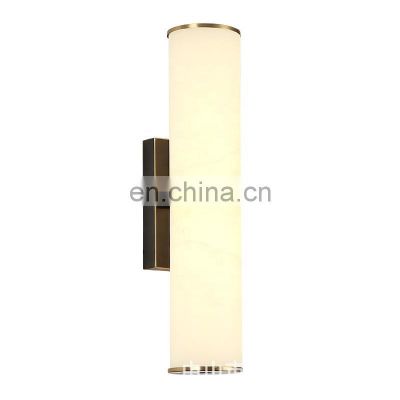 Modern Luxury Alabaster Wall Sconce Lamp for Bedroom Living Room Dining Home Decor Brass LED Wall Light