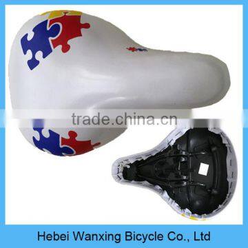 High quality white color bicycle saddle leather, kids bike saddle cover