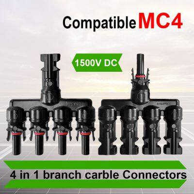 NSPV compatible MC flame Resistant Solar parallel Cable 4 in 1 Branch Connector