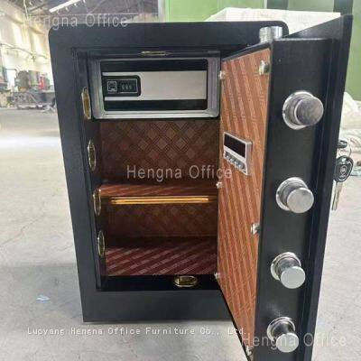 HN-GL60 Luxury Biometric Fingerprint Furniture Safe, Gold, Intelligent Security Box With Leather Interior for Hotel and Residential Project,OEM/ODM photo-4