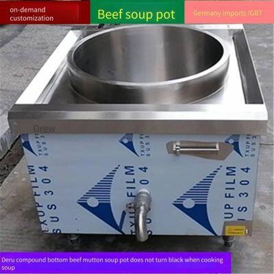 Deru Integrated Mutton Soup Pot With 20kw Induction Cooker for Commercial Use, Suitable for Boiling Beef Soup, Power Specifications Can be Customized photo-3