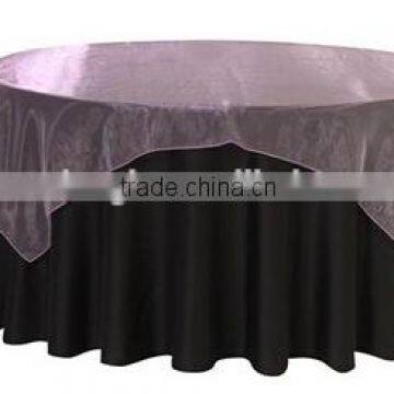 Elegant Violet Organza Table Overlay