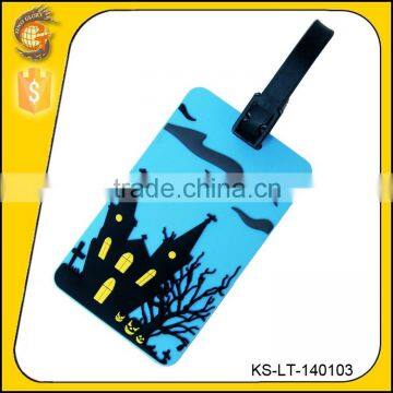 halloween gift pvc luggage tag for decorative luggage and bags